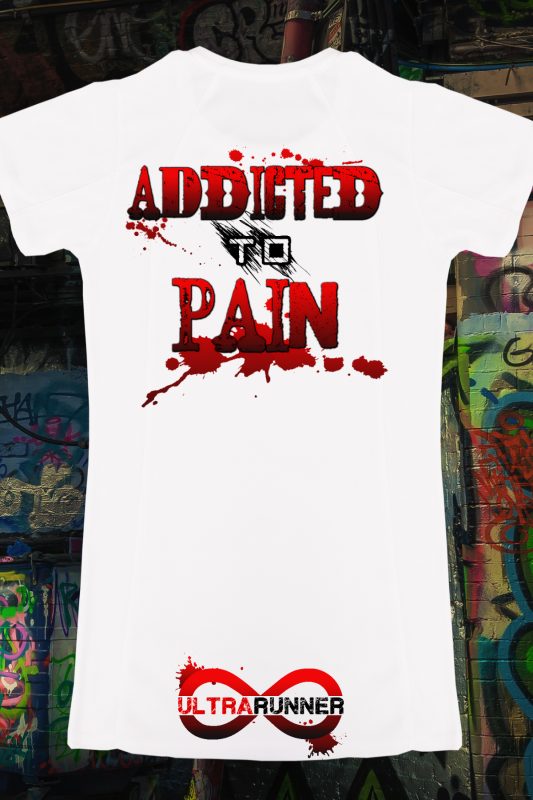 ULTRARUNNER, ADDICTED TO PAIN techniczny t-shirt damski