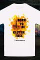 Gluten free pomarańczowa tshirt tyłz tłem