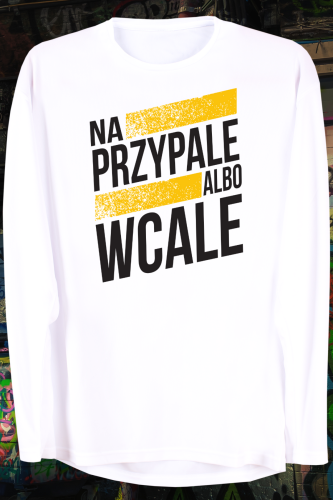 tło PRZÓD MĘSKI BIAŁY LONGSLEEVE