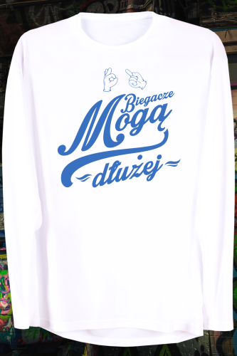 tło PRZÓD MĘSKI BIAŁY LONGSLEEVE