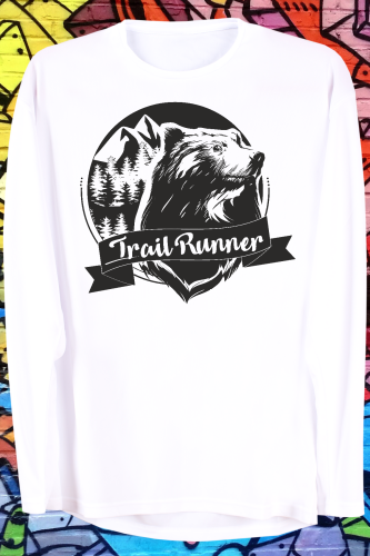 tło PRZÓD MĘSKI BIAŁY LONGSLEEVE