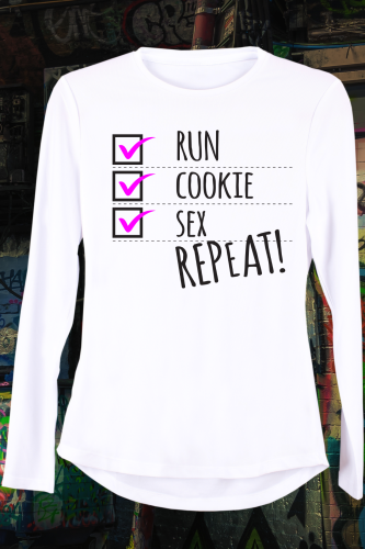 BIAŁY PRZÓD DAMSKI LONGSLEVE tlo