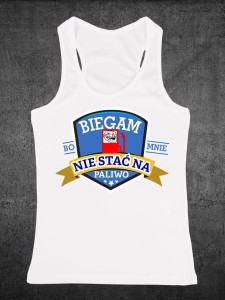 Biegam bo mnie nie stać na paliwo techniczna bokserka damska/męska z personalizacją